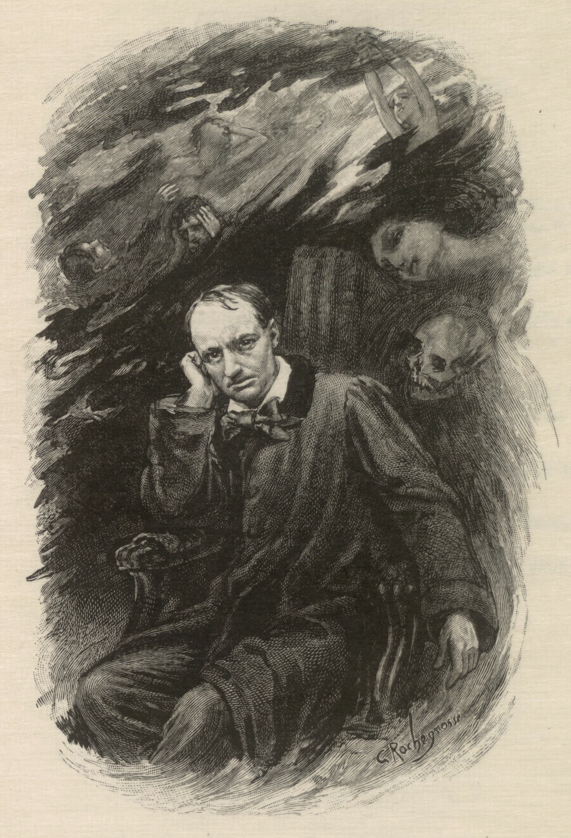 Charles Baudelaire. Por Georges Rochegrosse y Eugène Decisy, 1917.